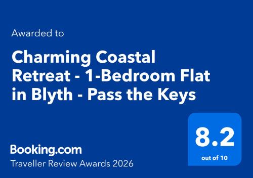 a screenshot of a cell phone with the text changing coastal retreat bedroom flat in at Charming Coastal Retreat - 1-Bedroom Flat in Blyth - Pass the Keys in Blythe