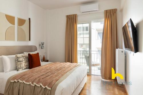 Retro Vibes Designer APT with Park Views & Fireplace