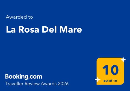a yellow square with the textouched to la rosa del mar at La Rosa Del Mare in La Maddalena