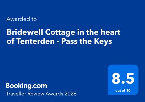 a screenshot of a phone with the text awaken to bridwell coffee in the heart at Bridewell Cottage in the heart of Tenterden - Pass the Keys in Tenterden