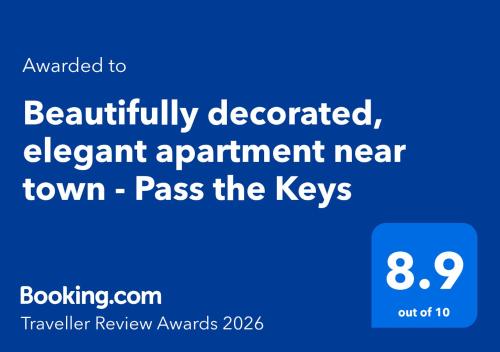 a screenshot of a cell phone with the text purportedly decorated absent apartment near town pass at Beautifully decorated, elegant apartment near town - Pass the Keys in Shrewsbury