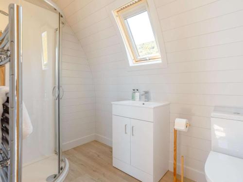 a bathroom with a shower and a sink at 1 Bed in Tain oc-81338 in Nigg