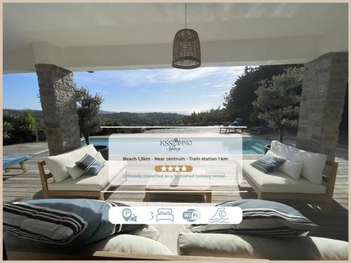 Villa classée 4 étoiles , vue mer , piscine, clim, parking
