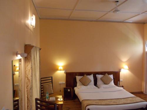 Hāflong的住宿－Landmark Hotels,Haflong，一间卧室,卧室内配有一张大床