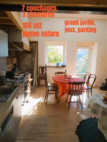 Gîte nature 7 pers avec grand jardin vue forêt & randonnées