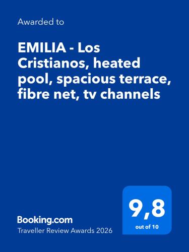 EMILIA - Los Cristianos, pool, spacious terrace, fibre net, tv channels