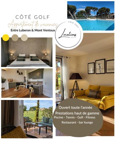 Côté Golf, bel appartement RDC avec terrasses dans Golf, piscine, tennis, à 5mn de l'Isle sur la Sorgue