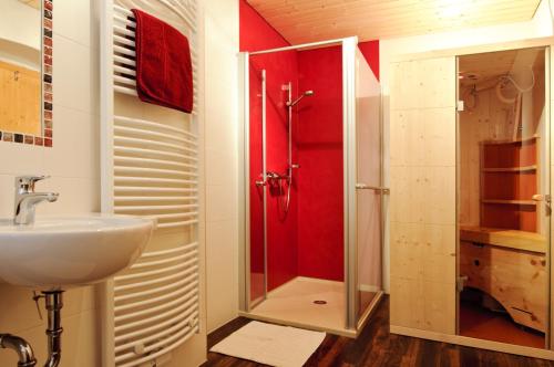 A bathroom at s'Landhaus