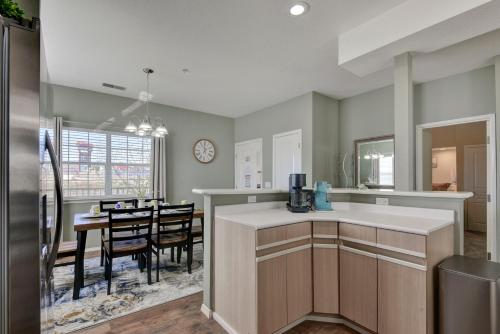 a kitchen and dining room with a dining table at Amazing 2 bed 2 bath with Gorgeous View in Branson