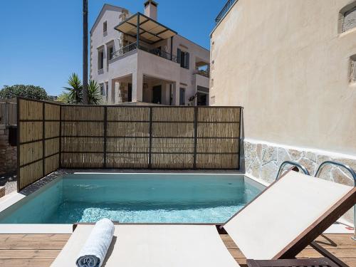Luxurious stone cave with pool and sea view