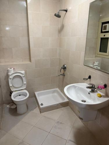 a bathroom with a toilet and a sink at بورتو سخنه in Ain Sokhna