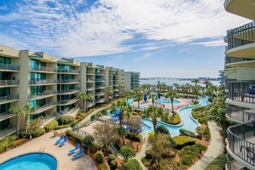 an aerial view of the pool at a resort at Phoenix on the Bay 1415 in Orange Beach