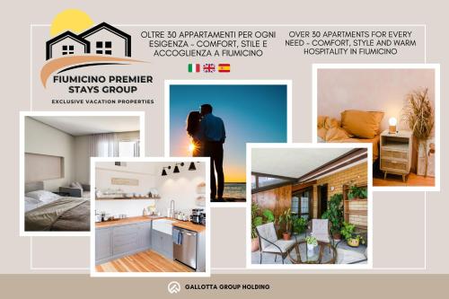 a collage of photos of a home at Lighthouse Beach Apartment - Terrace on the Sea in Fiumicino