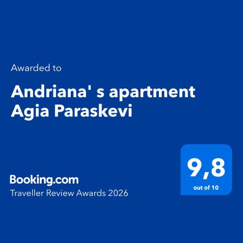 Andriana' s apartment Agia Paraskevi