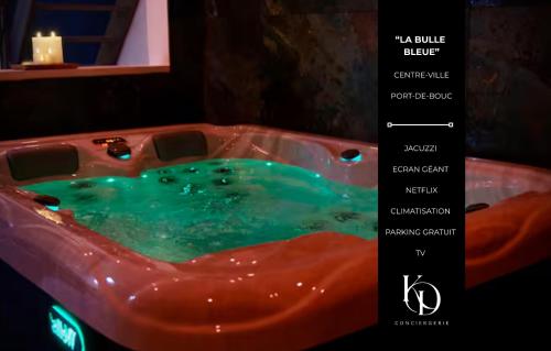 LA BULLE BLEUE - Espace détente cosy avec jacuzzi et grand écran
