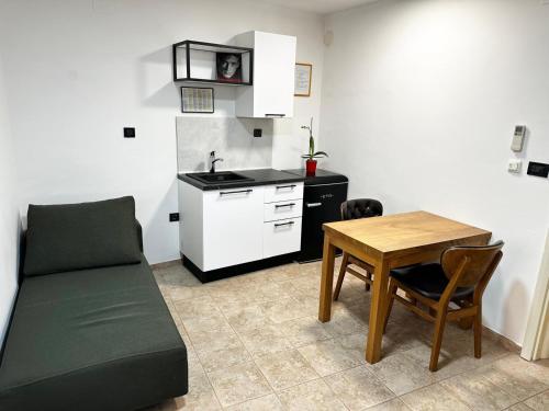 Kuchyň nebo kuchyňský kout v ubytování Apartment Kokolo