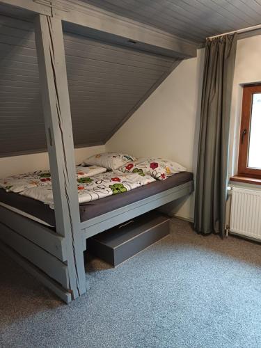a bedroom with a bunk bed in a room at MARLEN in Ústí nad Labem