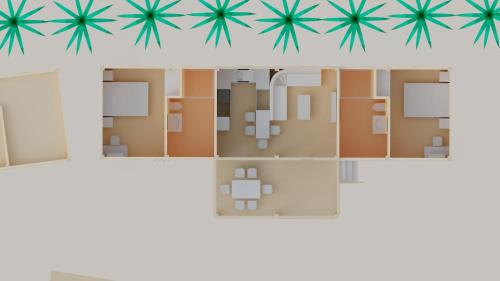 a floor plan of a house at Filou Villas in Ko Chang