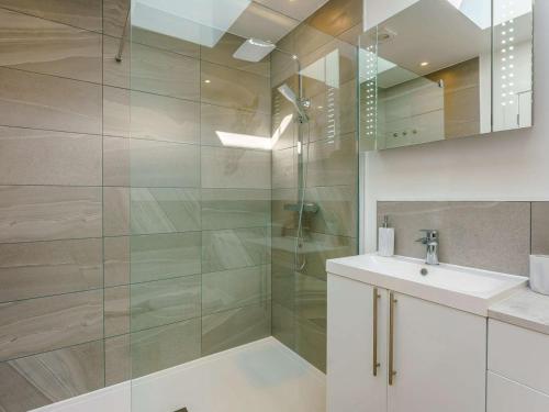 a bathroom with a shower and a sink at 1 Bed in Broadstairs oc-89391 in Broadstairs
