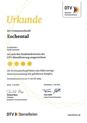a rejection letter for a dvpn guarantee document at Ferienwohnung Eschental in Eschenlohe