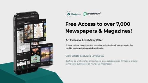 a free access to over new newspapers magazines and a cataloguebookzyzy at Loulé Sunny Retreat by LovelyStay in Loulé