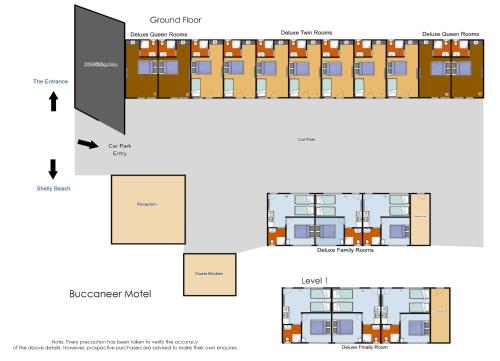 Buccaneer Motelの見取り図または間取り図