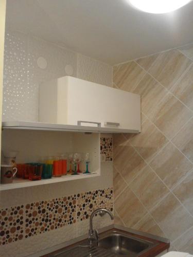 Kuchyň nebo kuchyňský kout v ubytování Apartment Moonlight