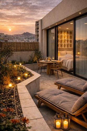 Athens rooftop terrace suite