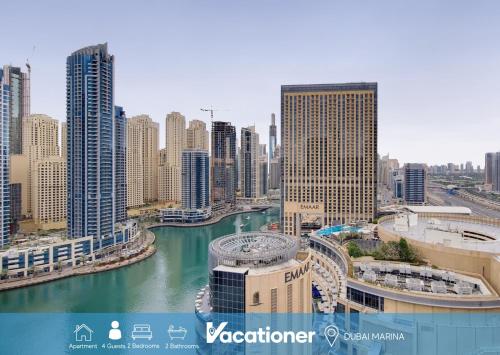 Vacationer Holiday Homes l Vibrant 2 Bed l Marina Skyline Views l Marina Walk