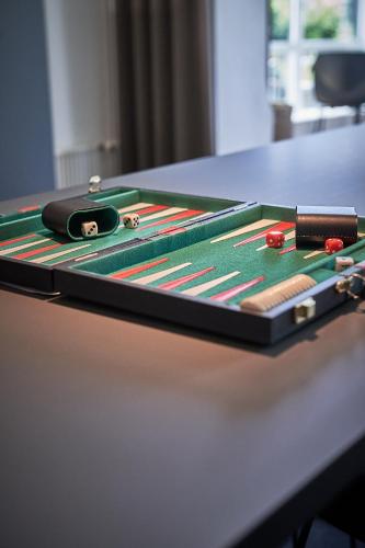 a game board on a table on a table at Vejlsøhus Hotel and Conference Center in Silkeborg