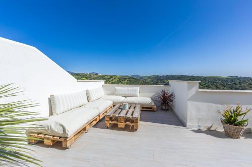Terrace with sea & Africa views and pool