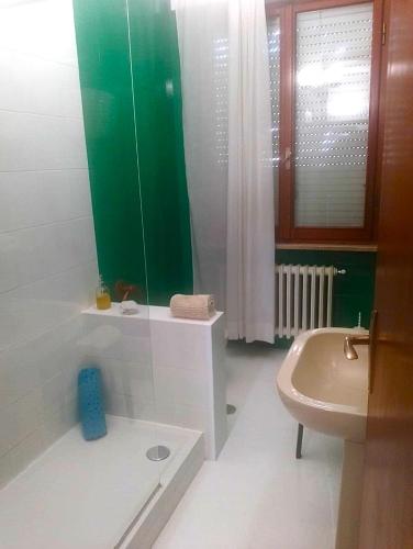a bathroom with a shower and a sink at Residence Casa Berti in Spello