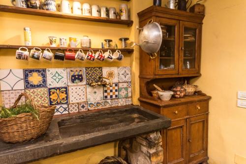 Dapur atau dapur kecil di Podere Il Poggiolo