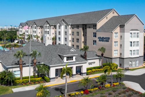 an aerial view of a hotel at Homewood Suites by Hilton Orlando-Nearest to Universal Studios in Orlando