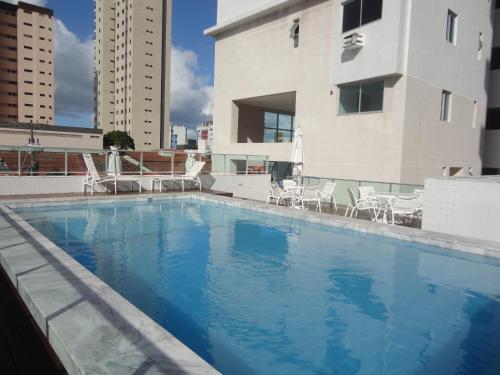 Swimming pool sa o malapit sa Magnífico apartamento no Tambaú Flex Home - Vista para o Mar