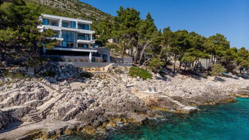 Luxury Seafront Villa Miracul Korcula with Pool
