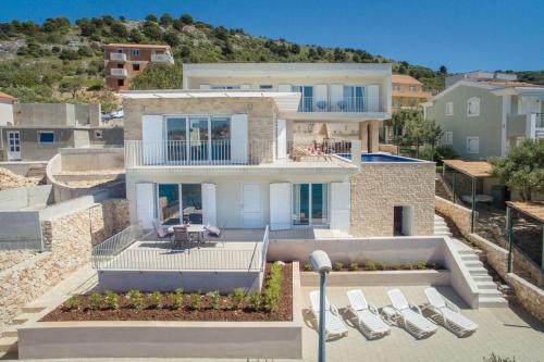 Luxury villa Rogoznica Sea Side with heated pool
