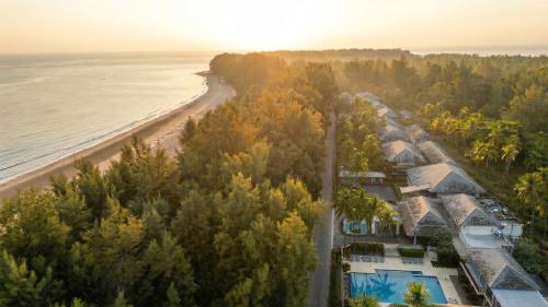 an aerial view of a resort and the beach at Southsea Khaolak Beach Resort - Soft Opening in Khao Lak