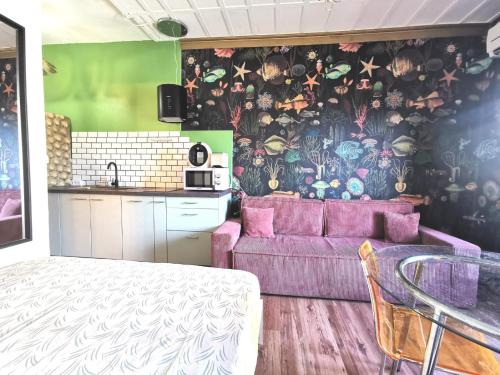 Studio Corail - Clim - WIFI - Parking - Piscine - Front de mer - Proche commerces et centre ville