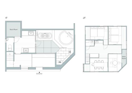 a house with a gardenfourth floor plans at 白金はなれ in Susakiuramachi