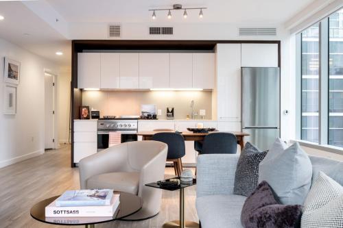 a living room with a couch and a table at Spera in San Francisco