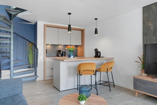 Köök või kööginurk majutusasutuses Deichloft