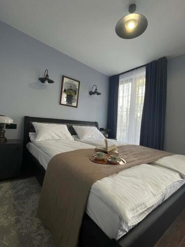 a bedroom with two beds and a window at Villa Rinat Boutigue Hotel in Kyiv