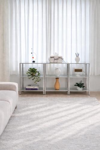 a living room with a glass coffee table at Stay Noop in Gyeongju