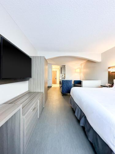 a hotel room with a large bed and a flat screen tv at Holiday Inn Express & Suites Clermont SE - West Orlando by IHG in Orlando