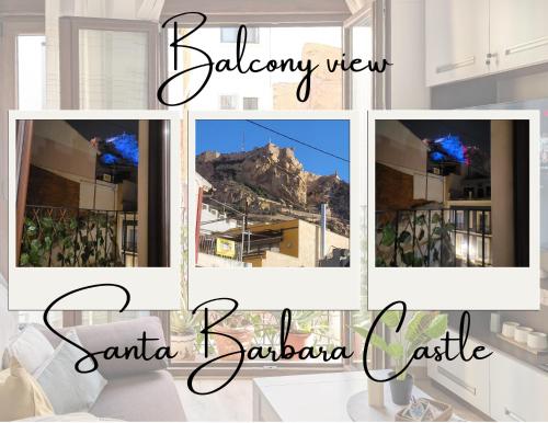 Chic Studio with Castle View Balcony and A/C