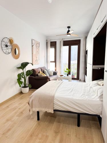 Chic Studio with Castle View Balcony and A/C