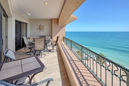 a balcony with a view of the ocean at Penthouse Beachfront at Sonoran Spa in Puerto Peñasco
