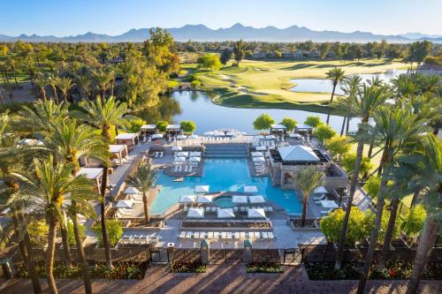 an aerial view of the golf course at the resort at Grand Hyatt Scottsdale Resort in Scottsdale