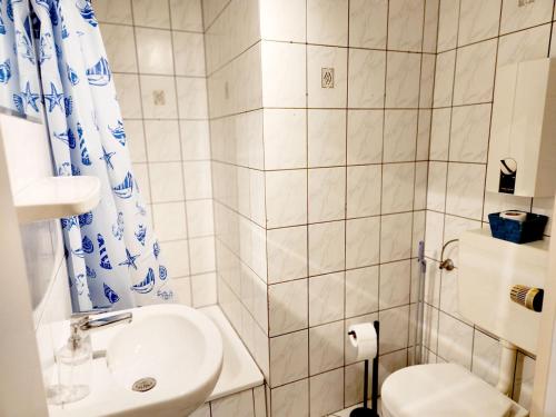 a bathroom with a toilet and a sink at AC01-AC06 Apartment in Herzogenrath in Herzogenrath